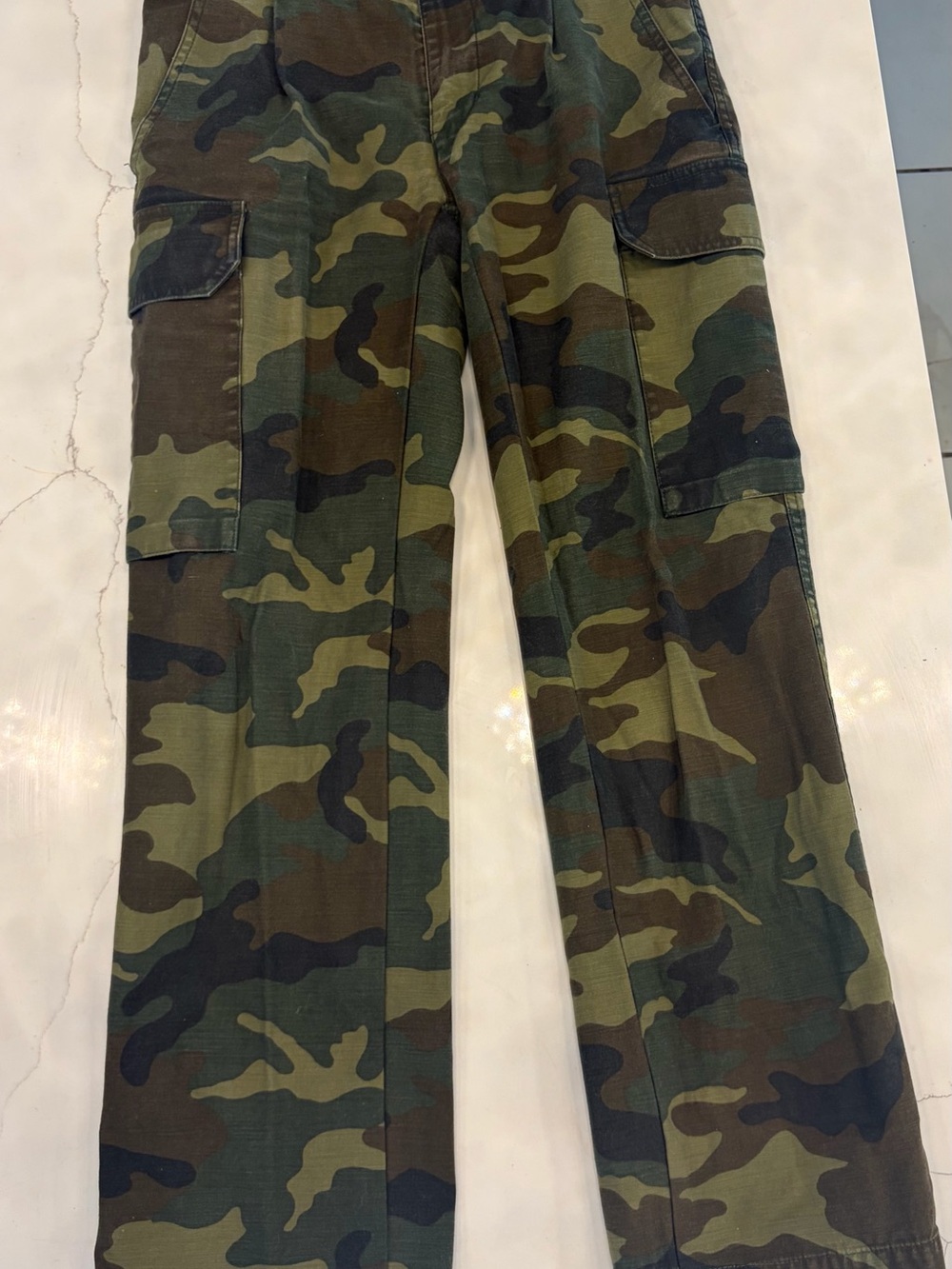 Source Unknown Green & Brown Camo Cargo Pants